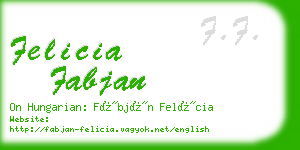 felicia fabjan business card